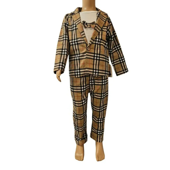 3T Little Boys 3piece Suit Set. Long Sleeve Undershirt, Sports Jacket, Pants - Picture 2 of 9